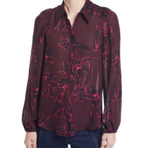 Floral Burgundy Blouse